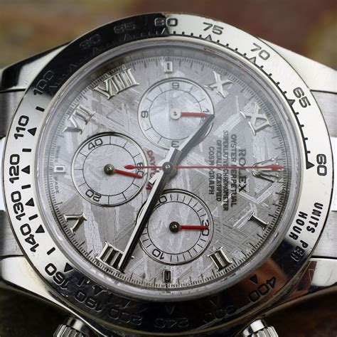 rolex daytona gold meteorite dial|rolex daytona cosmograph white gold.